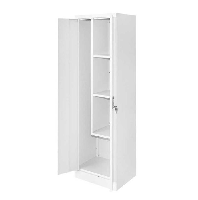 Dulap Vestiar Cabinet Depozit Metalic Usi Securizate Alb 170x50x40 cm
