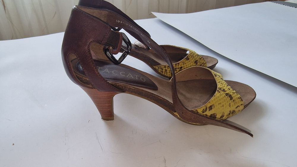 Sandale Staccato piele interior 2 culori toc 7cm