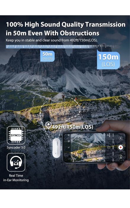 Безжичен микрофон. Type C  или lighting. Брошка. Видео. Влог, камера.