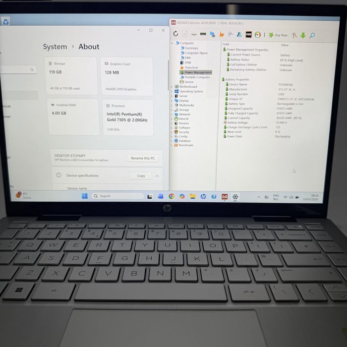 HP Pavilion x360/14” IPS Touch/Pentium Gold 7505