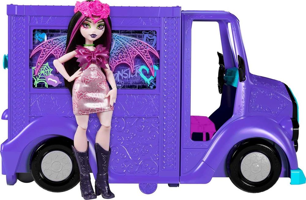 Monster High Кукла Draculaura Монстър Хай с камион и аксесоари
