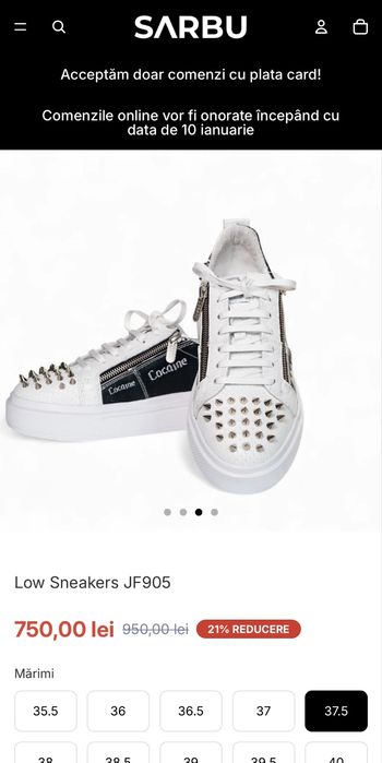 Low sneakers Noi Sârbu Store 500 lei 37,5 unisex