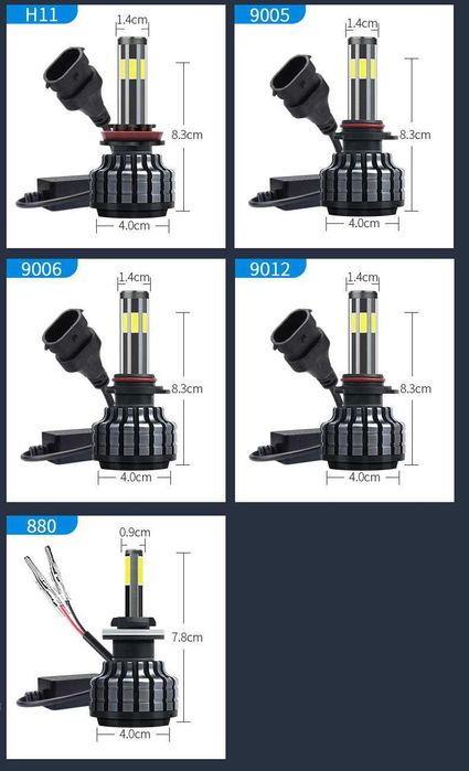 Гаранция 90W 360 градуса LED диодни лед крушки H7 H1 H11 H3 HB4 H4 HB3
