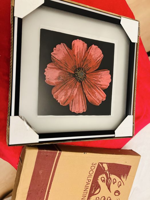 Tablou 3D Floare Roz in Rama