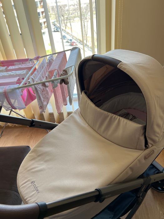 Бебешка количка Cybex Balios S Lux 2025 + кош Cot S Lux Almond Beige