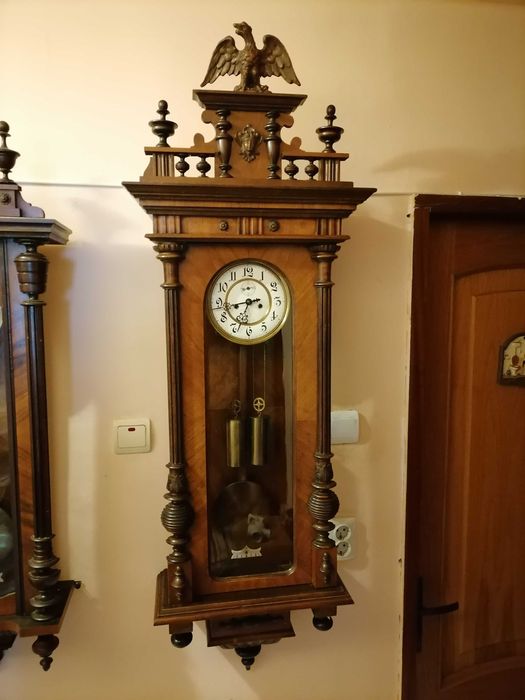 Ceas Pendula de perete Gustav Becker cu 2 greutăți