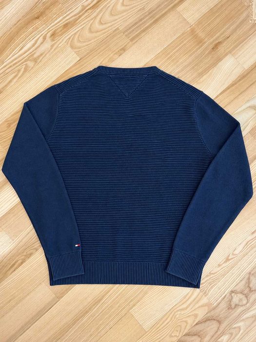 Pulover Tommy Hilfiger din bumbac – bleumarin – Mărimea M