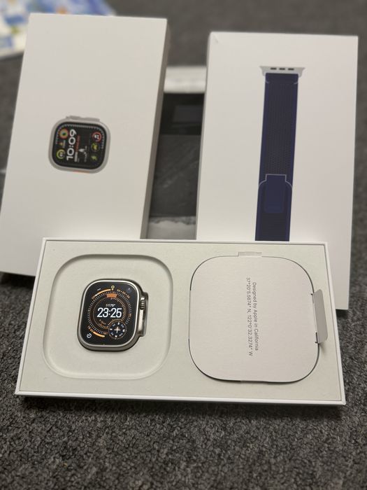 Oferta !! Apple Watch Ultra 2 Natural Titanium !Garantie Emag /  Impecabil /fullbox / 100% baterie
