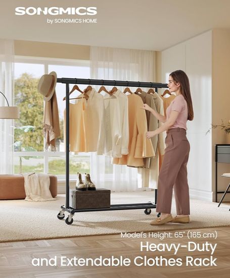 Подвижден щендер за дрехи на колелца