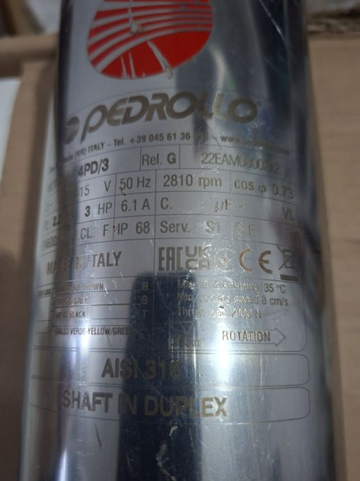 Pompa submersibila Pedrollo 4SRM 4/15-F