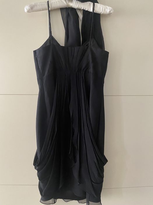 Черна рокля от шифон