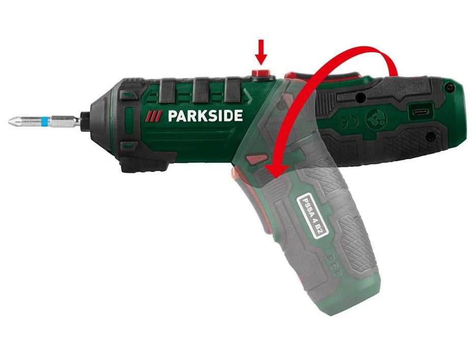 PARKSIDE 4V акумулаторен винтоверт PSSA 4 B2, с LED фенер в дръжката