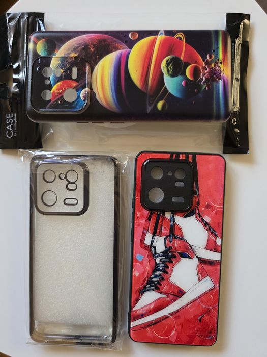 Set 3 carcase noi Xiaomi 13 Pro – 1 plexiglass + 2 silicon