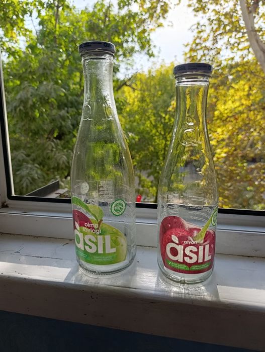 Ёмкости (бутылки) из под сока Asil. Асил сокдан бушаган шиша идиш