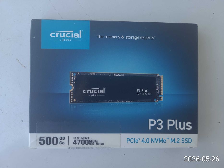 SSD Crucial® P3 Plus M.2 2280 NVMe PCIe 4.0 x4 500Gb
