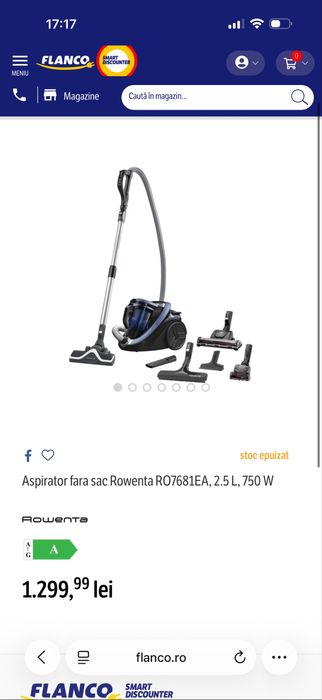 Aspirator fara sac Rowenta Silence Force Cyclonic