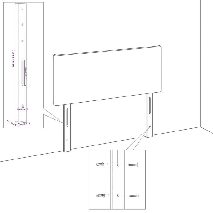Tăblii de pat 200x5x78/88 cm, material textil maro închis VidaXL