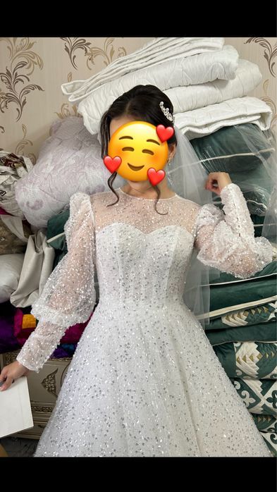Свадебное платье с блестками