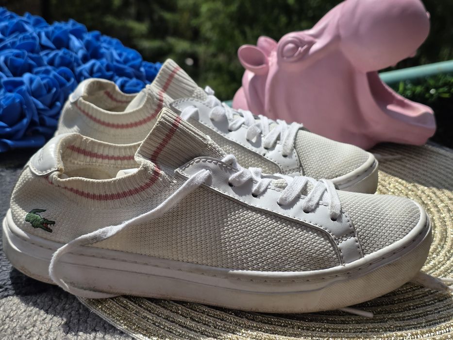 Lacoste  La Pique бели кецове N38