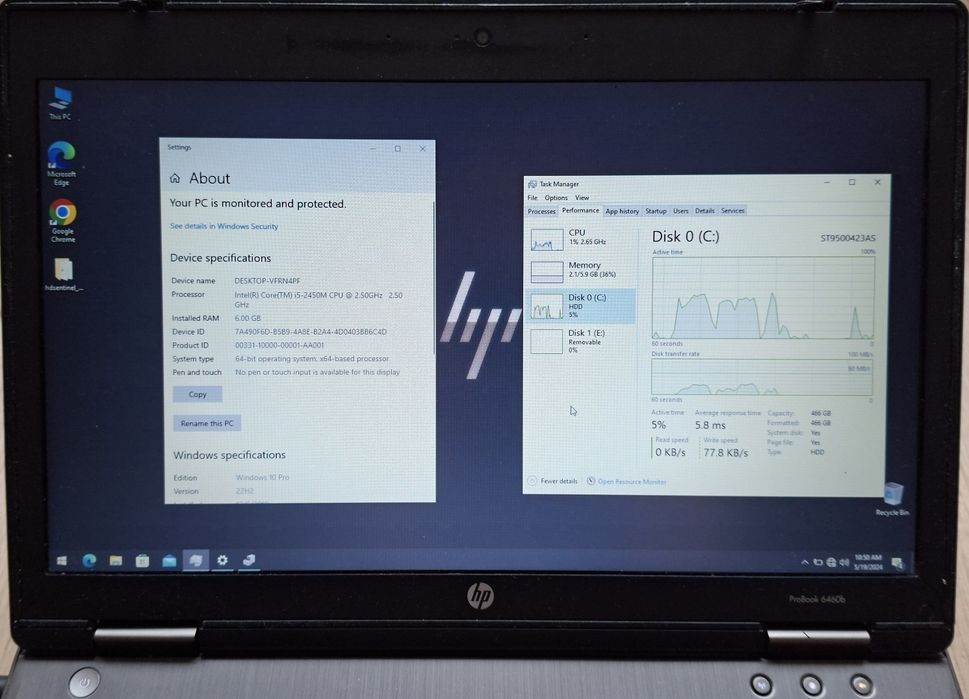 14' HP Probook 6460p Intel Core i5-2450M/6GB/500GB/HD 3000