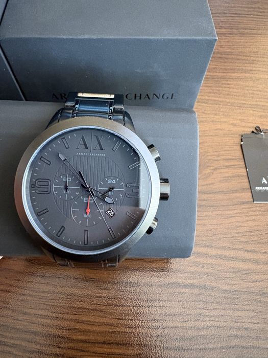 ARMANI EXCHANGE  Часовник от неръждаема стомана с хронограф, Черен