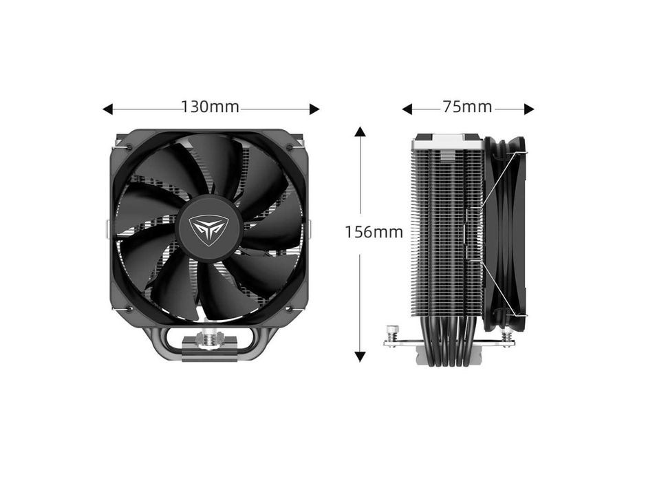 ! Система Охлаждения CPU Cooler PCCooler K6 BK цена с НДС