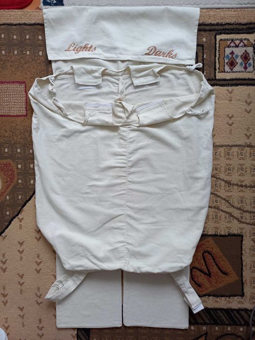 Cos / sac de rufe VINTAGE, foarte VERSATIL, din bumbac 100%, brodat