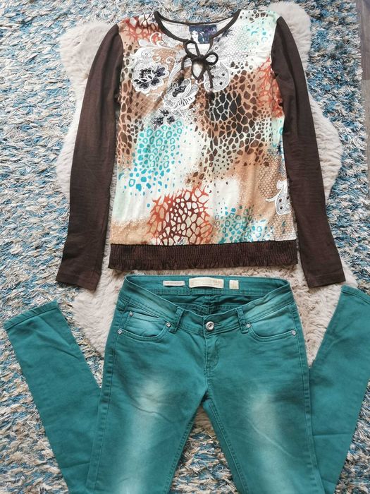 Пуловер Алеса, дънки и блузка, Alessa сет