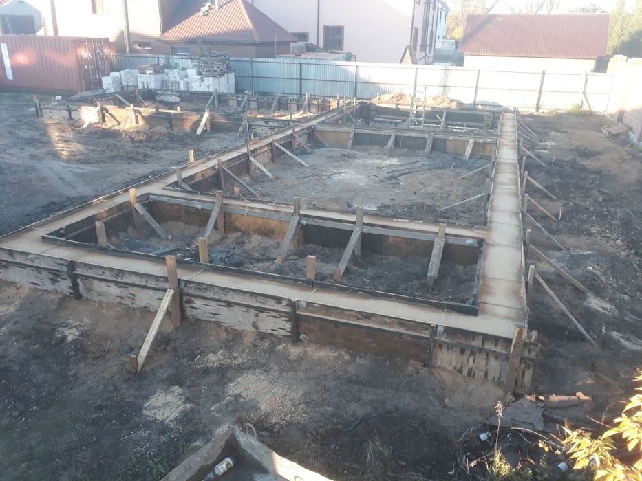 Бетонные работы.фундамент.опалубка