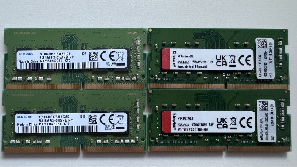 DDR4 16/32 GB 4x 8gb