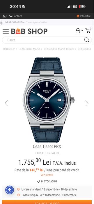 Ceas Tissot PRX Quartz