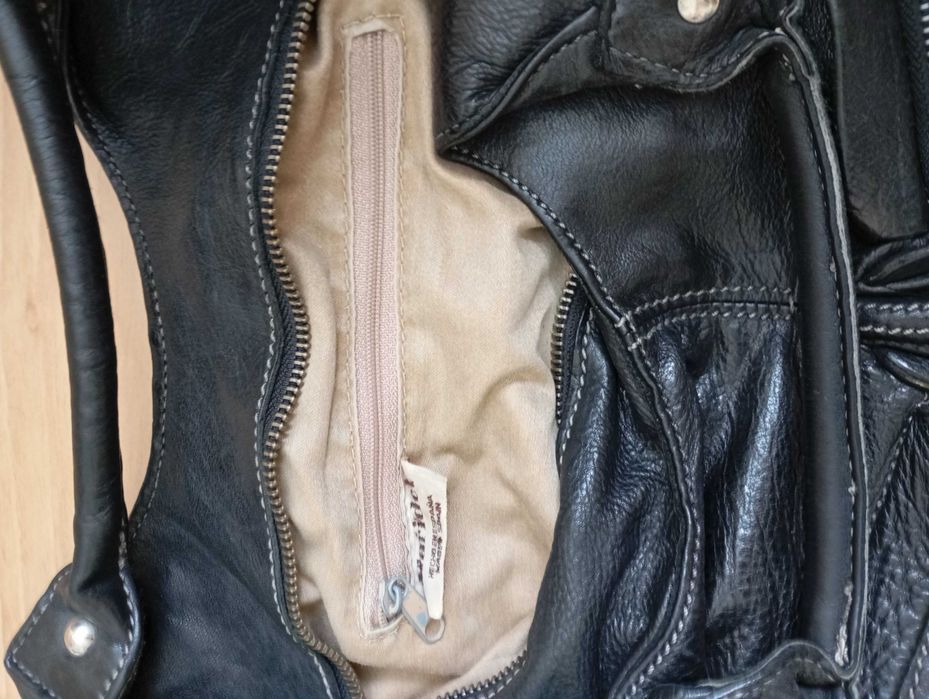 Дамска чанта от дебела естествена кожа