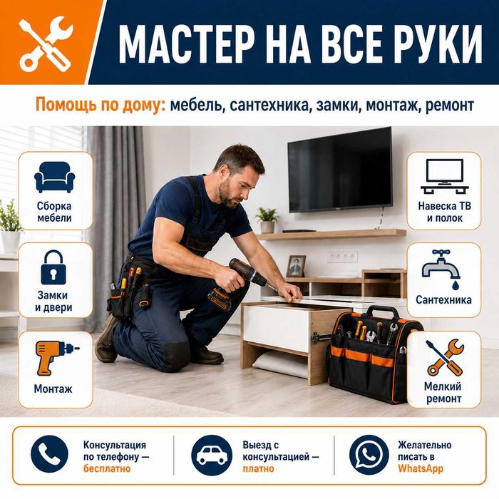 Муж на час | Алматы / Байсерке