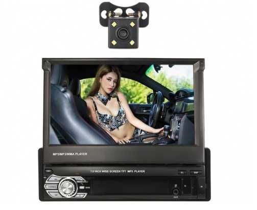 Dvd auto retractabil manual, Camera inclusa, Usb, Radio, tft cu touchscreen
