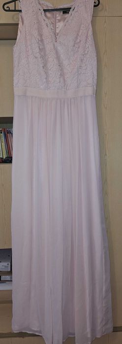 Офиална дамска рокля, дълга цвят розов