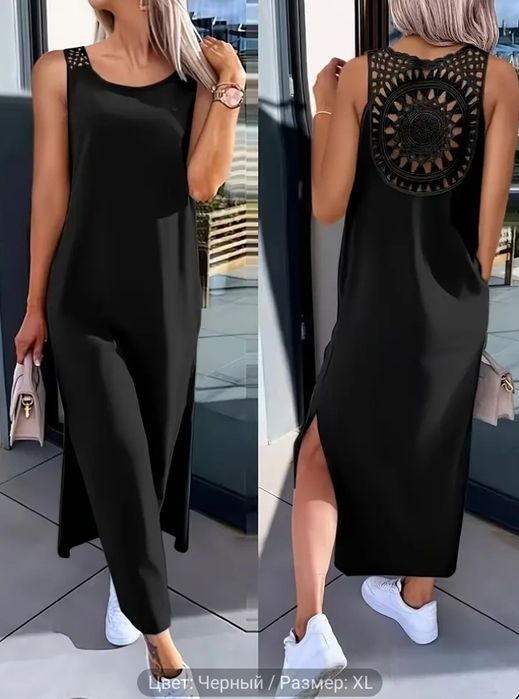 Платье -миди прямое летнее