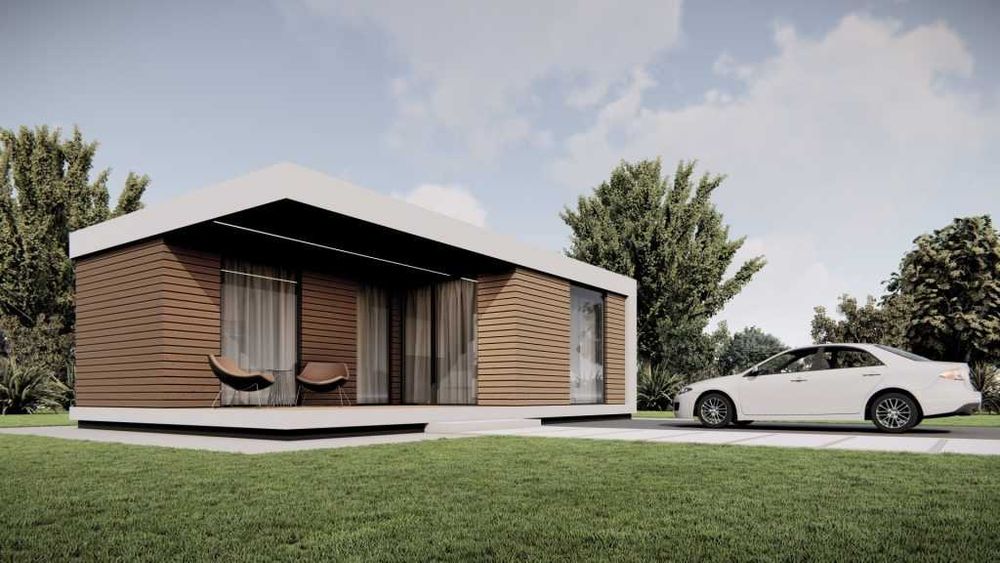 Casă modulară la cheie (bucătărie utilată, baie completă), House, Tiny Home – proiect arhitect, Oradea