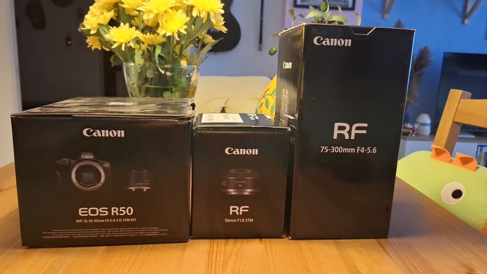 Canon R50 Mirrorless- APS - C с три обектива