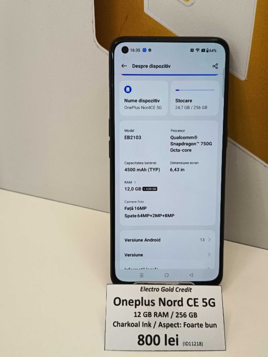 OnePlus Nord CE 5G 12GB RAM/256GB/Charkoal Ink ID11218