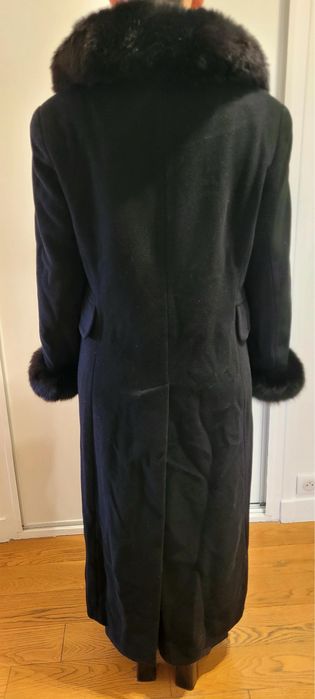 Palton din blana de vulpe si cashmire Paris