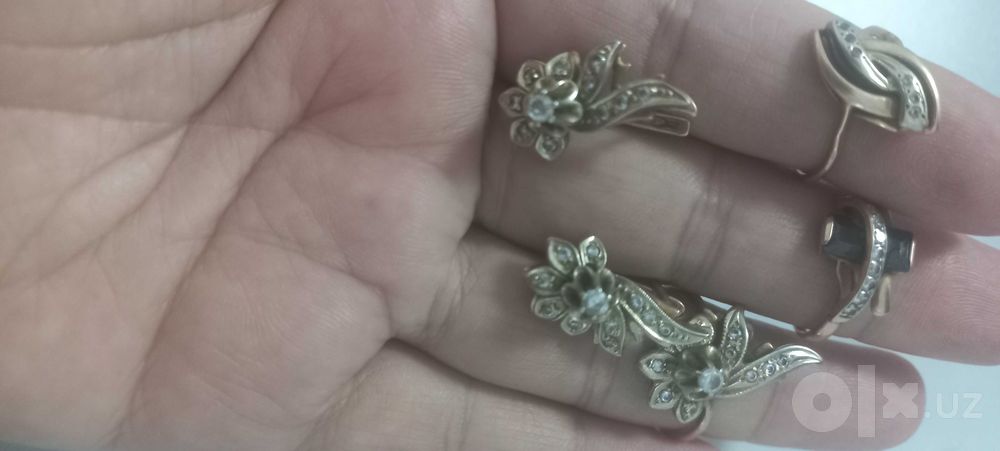 Золотые кольца и серьги 585