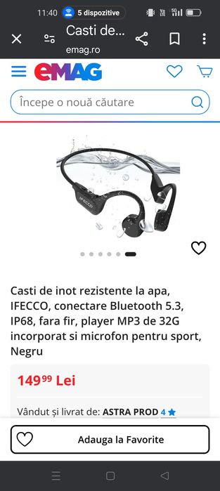 Vând căști  bluetooth