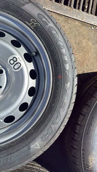 set 4 jante anvelope + jante dacia logan rezerve 185/65/r15