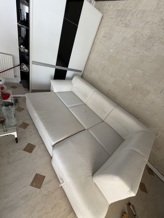 Coltar extensibil 250x155 piele ecologica cu lada