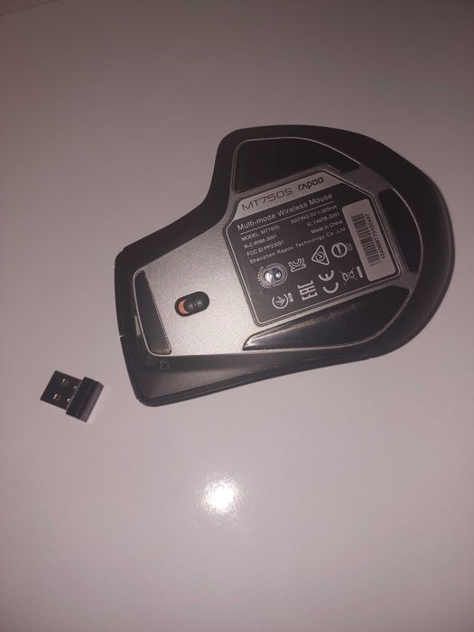 Mouse Wireless RAPOO MT750S, Dual Mode, 3200 dpi, Bluetooh, negru. 20є