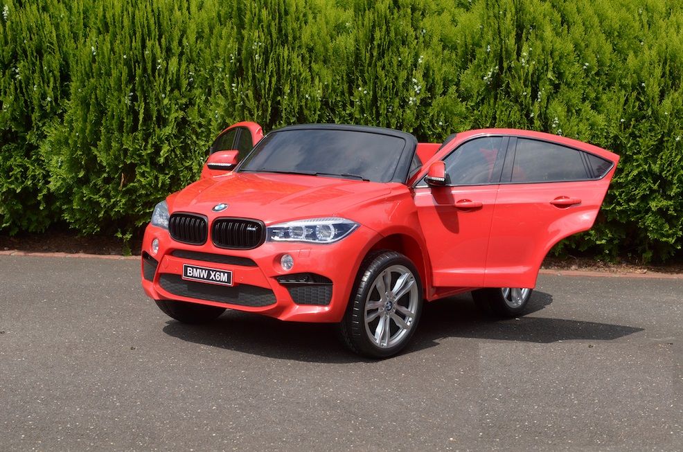 Masinuta electrica pentru 2 copii BMW X6M 2x120W #Rosu