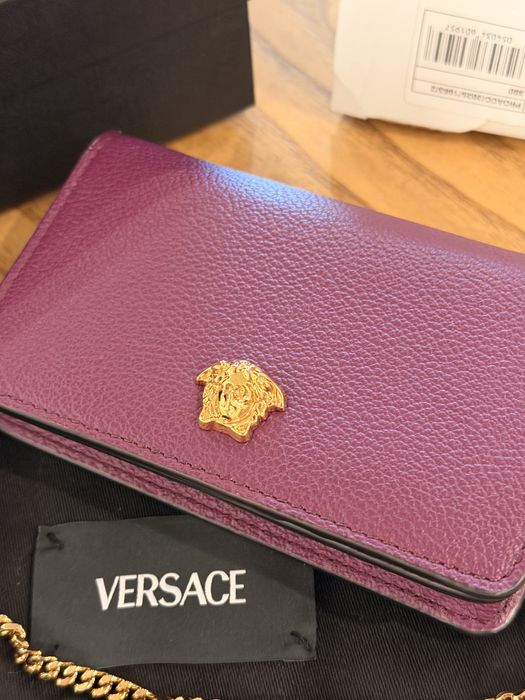 Мини чанта/портфейл VERSACE в винен цвят