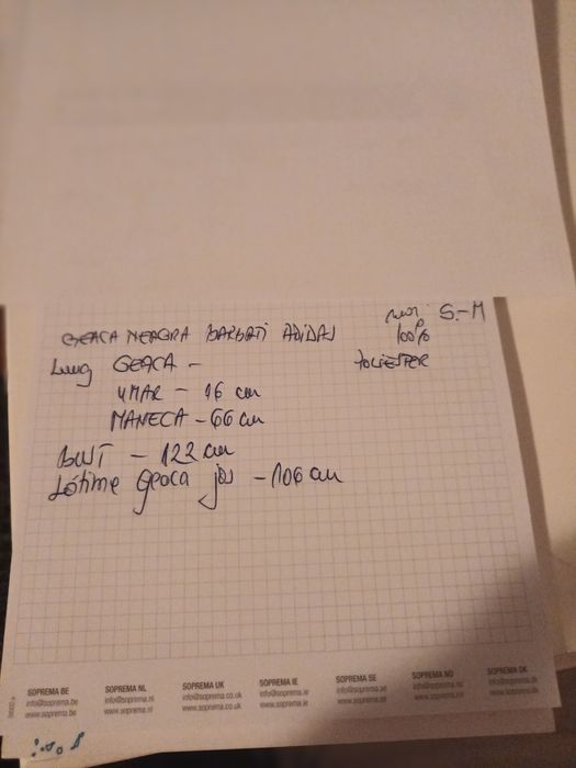 Jacheta de barbati neagra Adidas marimea S-M