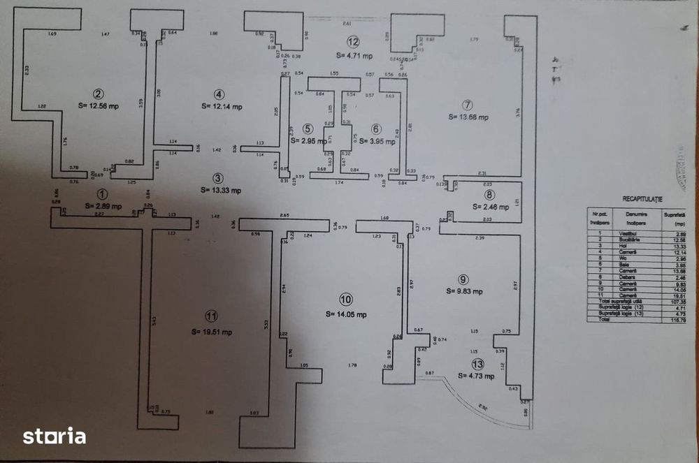 Apartament 5 camere  decomandat - piata Unirii