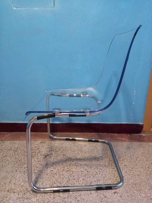 Scaune 1 Scaun Ikea Tobias bucatarie living dormitor birou transparent cromat Negociabil